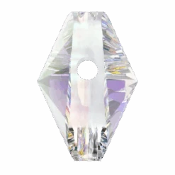 Swarovski Crystal Beads Heart (5742) Crystal AB(Swarovski 5742 Beads Heart Crystal Ab) -BlueStreak Crystal Shop Serinity Crystal Beads Heart 5742 Crystal AB 3 1