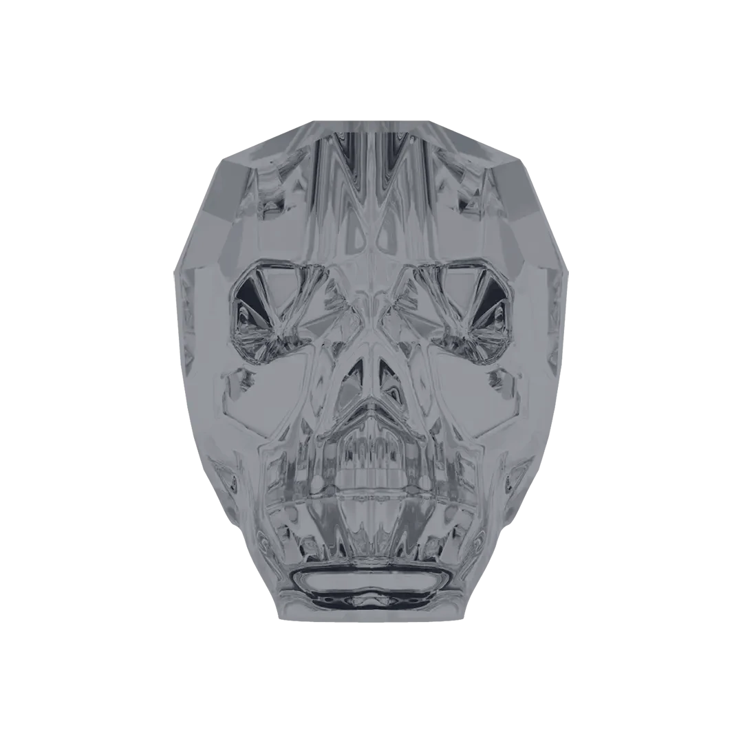 Swarovski Crystal Beads Skull (5750) Crystal Silver Night 2X(Swarovski 5750 Beads Skull Crystal Silver Night 2x) 3 Swarovski Crystal Beads Skull (5750) Crystal Silver Night 2X(Swarovski 5750 Beads Skull Crystal Silver Night 2x)