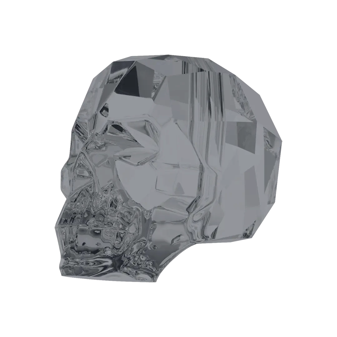 Swarovski Crystal Beads Skull (5750) Crystal Silver Night 2X(Swarovski 5750 Beads Skull Crystal Silver Night 2x) 4 Swarovski Crystal Beads Skull (5750) Crystal Silver Night 2X(Swarovski 5750 Beads Skull Crystal Silver Night 2x) - Image 2