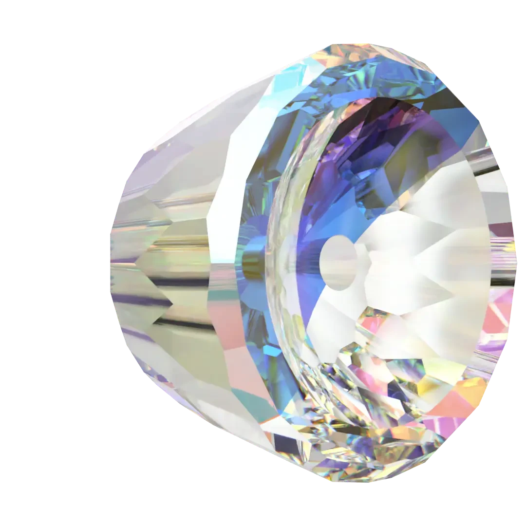 Swarovski Crystal Beads Small Dome (5542) Crystal AB(Swarovski 5542 Beads Small Dome Crystal Ab) 4 Swarovski Crystal Beads Small Dome (5542) Crystal AB(Swarovski 5542 Beads Small Dome Crystal Ab) - Image 2