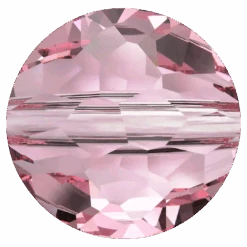 Swarovski Crystal Beads Fantasy Round (5034) Light Rose(Swarovski Crystal Beads Fantasy Round 5034 Light Rose)