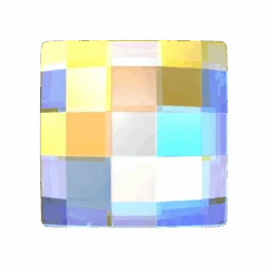 Swarovski Flat Back Crystals Non Hotfix Chessboard Square (2493) Crystal AB(Swarovski 2493 Flatback Crystals Non Hotfix Chessboard Square Crystal Ab)