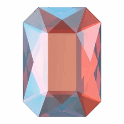 Serinity Flat Back Crystals Non Hotfix Emerald Cut (2602) Light Siam Shimmer(Serinity 2602 Flatback Crystals Non Hotfix Emerald Cut Light Siam Shimmer)