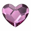 Serinity Flat Back Crystals Non Hotfix Heart (2808) Dark Rose(Serinity Flat Back Crystals Rhinestones Non Hotfix Heart 2808 Dark Rose)