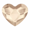 Serinity Flat Back Crystals Non Hotfix Heart (2808) Light Silk(Serinity 2808 Flatback Crystals Non Hotfix Heart Light Silk) -BlueStreak Crystal Shop Serinity Flat Back Crystals Non Hotfix Heart 2808 Light Silk 1