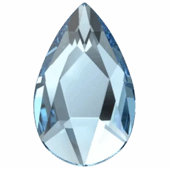 Swarovski Flat Back Crystals Non Hotfix Pear (2303) Aquamarine(Swarovski 2303 Flatback Crystals Non Hotfix Pear Aquamarine)