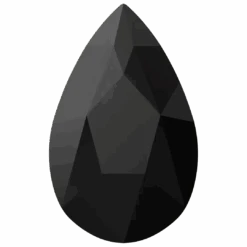 Swarovski Flat Back Crystals Non Hotfix Pear (2303) Jet UNFOILED(Swarovski 2303 Flatback Crystals Non Hotfix Pear Jet Unfoiled)