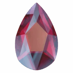 Swarovski Flat Back Crystals Non Hotfix Pear (2303) Scarlet Shimmer(Swarovski 2303 Flatback Crystals Non Hotfix Pear Scarlet Shimmer)