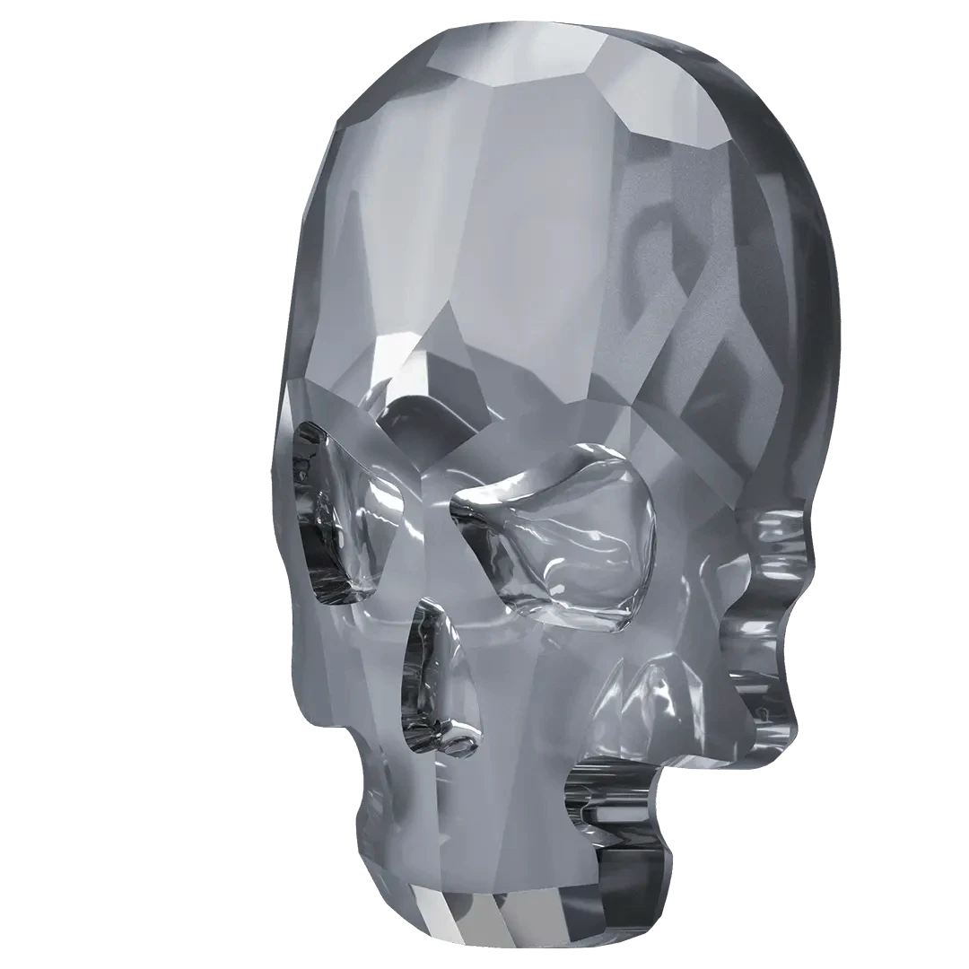 Swarovski Flat Back Crystals Non Hotfix Skull (2856) Crystal Silver Night UNFOILED(Swarovski 2856 Flatback Crystals Non Hotfix Skull Crystal Silver Night) 4 Swarovski Flat Back Crystals Non Hotfix Skull (2856) Crystal Silver Night UNFOILED(Swarovski 2856 Flatback Crystals Non Hotfix Skull Crystal Silver Night) - Image 2