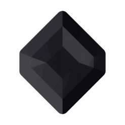 Swarovski Flat Back Crystals Non Hotfix Concise Hexagon (2777) Jet UNFOILED(Swarovski 2777 Flatback Crystals Non Hotfix Concise Hexagon Jet Unfoiled)
