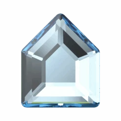 Swarovski Flat Back Crystals Non Hotfix Concise Pentagon (2775) Aquamarine(Swarovski 2775 Flatback Crystals Non Hotfix Concise Pentagon Aquamarine)