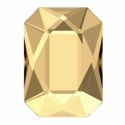 Swarovski Flat Back Crystals Non Hotfix Emerald Cut (2602) Crystal Golden Shadow(Swarovski 2602 Flatback Crystals Non Hotfix Emerald Cut Crystal Golden Shadow)