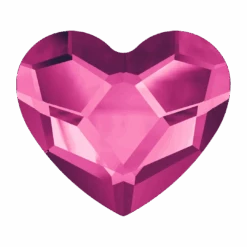 Swarovski Flat Back Crystals Non Hotfix Heart (2808) Fuchsia(Swarovski 2808 Flatback Crystals Non Hotfix Heart Fuchsia)