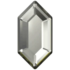 Serinity Flat Back Crystals Non Hotfix Large Hexagon (2776) Black Diamond(Serinity 2776 Flatback Crystals Non Hotfix Large Hexagon Black Diamond)