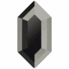 Swarovski Flat Back Crystals Non Hotfix Elongated Hexagon (2776) Jet Hematite UNFOILED(Swarovski 2776 Flatback Crystals Non Hotfix Elongated Hexagon Jet Hematite Unfoiled) -BlueStreak Crystal Shop Serinity Hotfix Flat Back Crystals Large Hexagon 2776 Jet Hematite