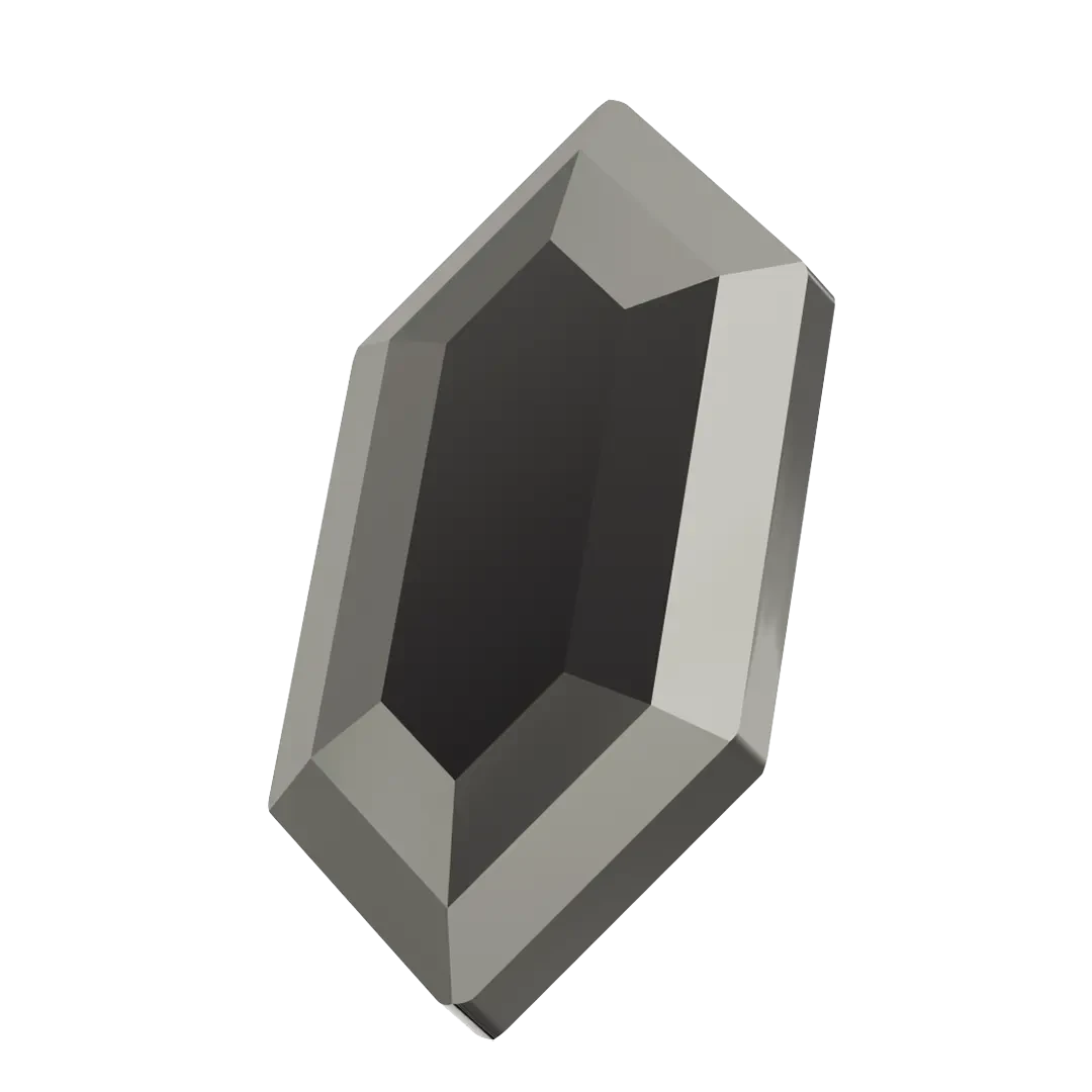 Swarovski Flat Back Crystals Non Hotfix Elongated Hexagon (2776) Jet Hematite UNFOILED(Swarovski 2776 Flatback Crystals Non Hotfix Elongated Hexagon Jet Hematite Unfoiled) 4 Swarovski Flat Back Crystals Non Hotfix Elongated Hexagon (2776) Jet Hematite UNFOILED(Swarovski 2776 Flatback Crystals Non Hotfix Elongated Hexagon Jet Hematite Unfoiled) - Image 2