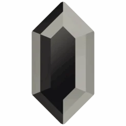 Swarovski Flat Back Crystals Non Hotfix Elongated Hexagon (2776) Jet Hematite UNFOILED(Swarovski 2776 Flatback Crystals Non Hotfix Elongated Hexagon Jet Hematite Unfoiled)
