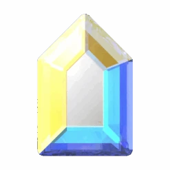 Swarovski Flat Back Crystals Non Hotfix Elongated Pentagon (2774) Crystal AB(Swarovski 2774 Flatback Crystals Non Hotfix Elongated Pentagon Crystal Ab)