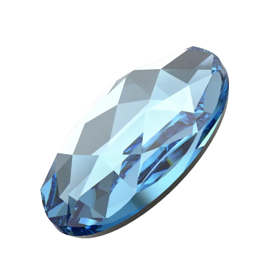 Swarovski Flat Back Crystals Non Hotfix Oval (2603) Aquamarine(Swarovski 2603 Flatback Crystals Non Hotfix Oval Aquamarine) 4 Swarovski Flat Back Crystals Non Hotfix Oval (2603) Aquamarine(Swarovski 2603 Flatback Crystals Non Hotfix Oval Aquamarine) - Image 2