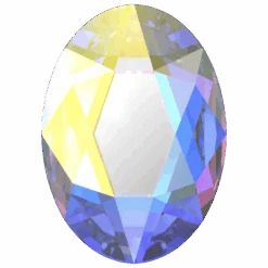 Serinity Hotfix Flat Back Crystals Oval (2603) Crystal AB(Serinity 2603 Hotfix Flatback Crystals Oval Crystal Ab)