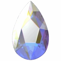 Serinity Hotfix Flat Back Crystals Pear (2303) Crystal AB(Serinity 2303 Hotfix Flatback Crystals Pear Crystal Ab)