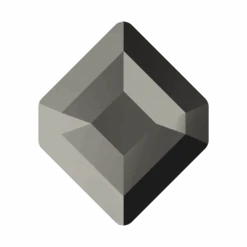 Swarovski Flat Back Crystals Non Hotfix Concise Hexagon (2777) Jet Hematite UNFOILED(Swarovski 2777 Flatback Crystals Non Hotfix Concise Hexagon Jet Hematite Unfoiled)
