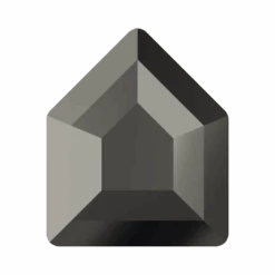 Swarovski Flat Back Crystals Non Hotfix Concise Pentagon (2775) Jet Hematite UNFOILED(Swarovski 2775 Flatback Crystals Non Hotfix Concise Pentagon Jet Hematite Unfoiled)