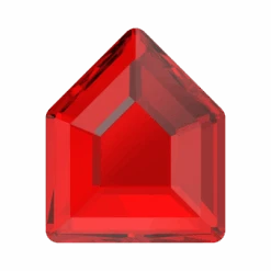 Swarovski Flat Back Crystals Non Hotfix Concise Pentagon (2775) Light Siam(Swarovski 2775 Flatback Crystals Non Hotfix Concise Pentagon Light Siam)