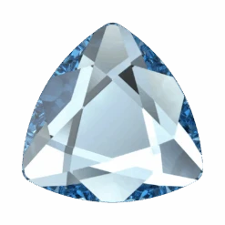 Swarovski Flat Back Crystals Non Hotfix Trilliant (2472) Aquamarine(Swarovski 2472 Flatback Crystals Non Hotfix Trilliant Aquamarine)