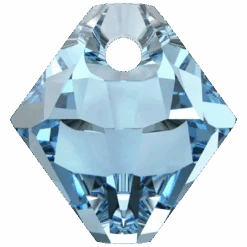 Serinity Pendants Bicone Cut (6328) Aquamarine(Serinity 6328 Pendants Bicone Aquamarine) -BlueStreak Crystal Shop Serinity Pendants Bicone Cut 6328 Aquamarine 3