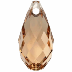 Swarovski Pendants Briolette (6010) Light Colorado Topaz(Swarovski 6010 Pendants Briolette Light Colorado Topaz) -BlueStreak Crystal Shop Serinity Pendants Briolette 6010 Light Colorado Topaz 3
