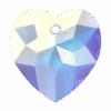 Swarovski Pendants Classic Heart (6215) Crystal AB(Swarovski 6215 Pendants Classic Heart Crystal Ab) -BlueStreak Crystal Shop Serinity Pendants Classic Heart 6215 Crystal AB