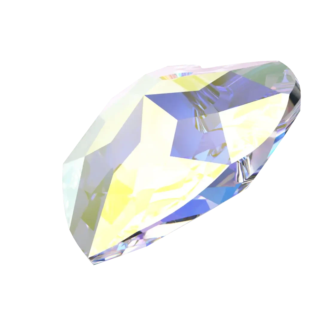 Swarovski Pendants Classic Heart (6215) Crystal AB(Swarovski 6215 Pendants Classic Heart Crystal Ab) 4 Swarovski Pendants Classic Heart (6215) Crystal AB(Swarovski 6215 Pendants Classic Heart Crystal Ab) - Image 2