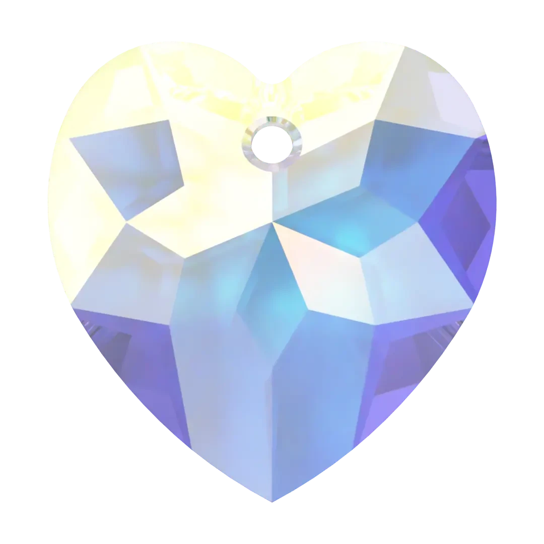 Swarovski Pendants Classic Heart (6215) Crystal AB(Swarovski 6215 Pendants Classic Heart Crystal Ab) 3 Swarovski Pendants Classic Heart (6215) Crystal AB(Swarovski 6215 Pendants Classic Heart Crystal Ab)