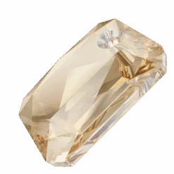 Swarovski Pendants Emerald Cut (6435) Crystal Golden Shadow(Swarovski 6435 Pendants Emerald Cut Crystal Golden Shadow) -BlueStreak Crystal Shop Serinity Pendants Emerald Cut 6435 Crystal Golden Shadow 2