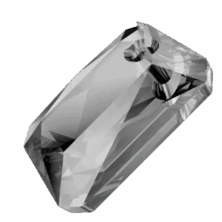 Serinity Pendants Emerald Cut (6435) Crystal Silver Night(Serinity 6435 Pendants Emerald Cut Crystal Silver Night) -BlueStreak Crystal Shop Serinity Pendants Emerald Cut 6435 Crystal Silver Night 2