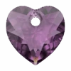 Swarovski Pendants Heart Cut (6432) Amethyst(Swarovski 6432 Pendants Heart Cut Amethyst) -BlueStreak Crystal Shop Serinity Pendants Heart Cut 6432 Amethyst