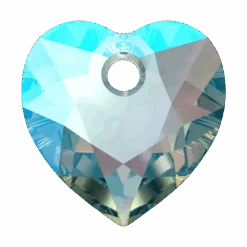 Serinity Pendants Heart Cut (6432) Aquamarine Shimmer(Serinity 6432 Pendants Heart Cut Aquamarine Shimmer)