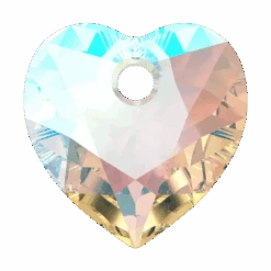 Swarovski Pendants Heart Cut (6432) Crystal Shimmer(Swarovski 6432 Pendants Heart Cut Crystal Shimmer)