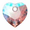 Swarovski Pendants Heart Cut (6432) Light Rose Shimmer(Swarovski 6432 Pendants Heart Cut Light Rose Shimmer) -BlueStreak Crystal Shop Serinity Pendants Heart Cut 6432 Light Rose Shimmer
