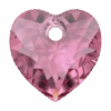 Serinity Pendants Heart Cut (6432) Rose(Serinity 6432 Pendants Heart Cut Rose)