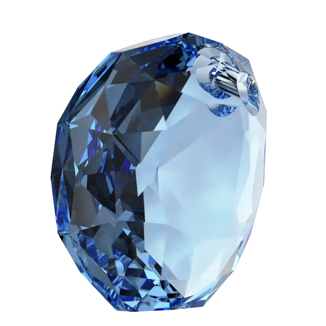 Swarovski Pendants Majestic (6436) Recreated Ice Blue(Swarovski Pendants Majestic 6436 Recreated Ice Blue) 4 Swarovski Pendants Majestic (6436) Recreated Ice Blue(Swarovski Pendants Majestic 6436 Recreated Ice Blue) - Image 2