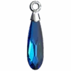 Serinity Pendants Raindrop Rhodium Cap (6533) Crystal Bermuda Blue(Serinity Pendants Raindrop Rhodium Cap 6533 Crystal Bermuda Blue) -BlueStreak Crystal Shop Serinity Pendants Raindrop Rhodium Cap 6533 Crystal Bermuda Blue