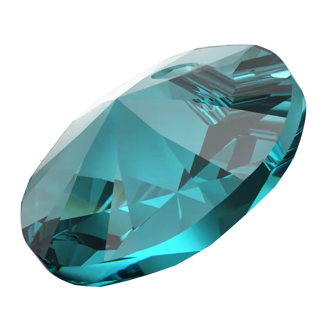 Swarovski Pendants Xilion Round (6428) Blue Zircon(Swarovski Pendants Xilion Round 6428 Blue Zircon) 4 Swarovski Pendants Xilion Round (6428) Blue Zircon(Swarovski Pendants Xilion Round 6428 Blue Zircon) - Image 2