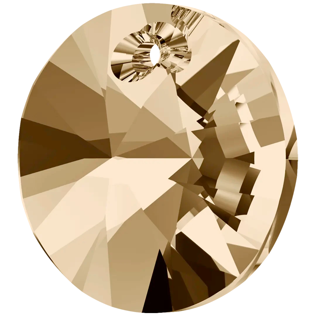 Swarovski Pendants Xilion Round (6428) Crystal Golden Shadow(Swarovski 6428 Pendants Xilion Round Crystal Golden Shadow) 4 Swarovski Pendants Xilion Round (6428) Crystal Golden Shadow(Swarovski 6428 Pendants Xilion Round Crystal Golden Shadow) - Image 2