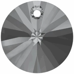 Swarovski Pendants Xilion Round (6428) Crystal Silver Night(Swarovski 6428 Pendants Xilion Round Crystal Silver Night)