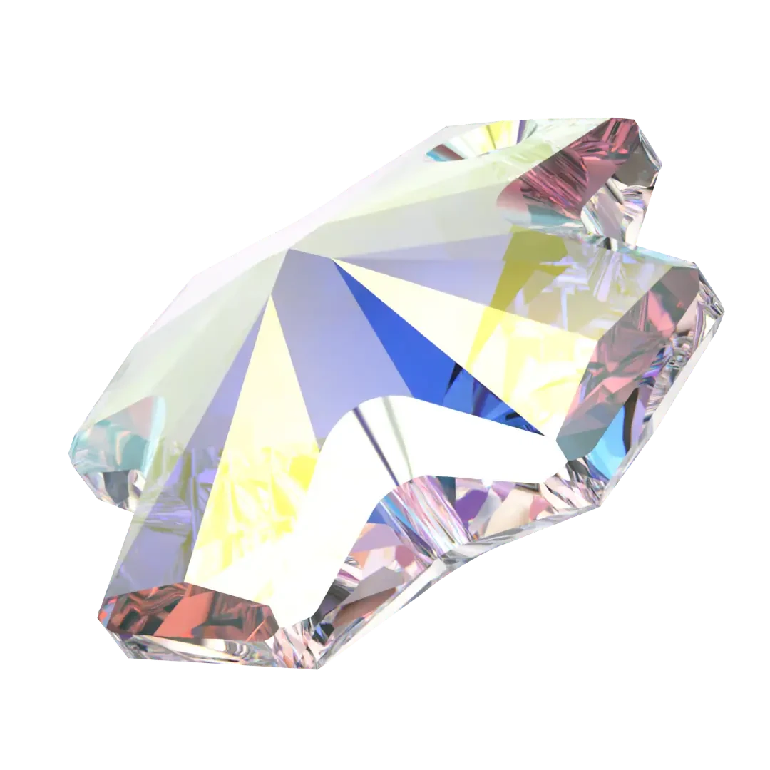 Swarovski Pendants Square Cross (6866) Crystal AB(Swarovski 6866 Pendants Square Cross Crystal Ab) 4 Swarovski Pendants Square Cross (6866) Crystal AB(Swarovski 6866 Pendants Square Cross Crystal Ab) - Image 2