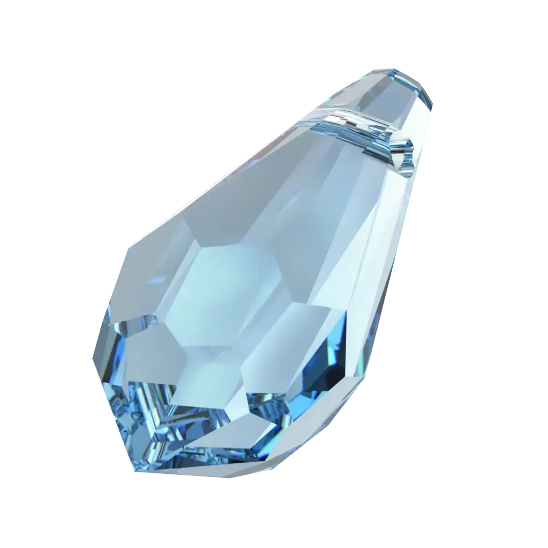 Swarovski Pendants Teardrop (6000) Aquamarine(Swarovski 6000 Pendants Teardrop Aquamarine) 4 Swarovski Pendants Teardrop (6000) Aquamarine(Swarovski 6000 Pendants Teardrop Aquamarine) - Image 2