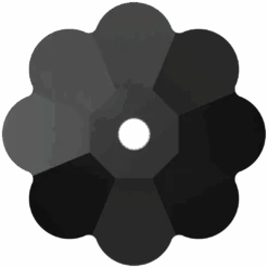 Serinity Sew On Crystals Daisy Spacer (3700) Jet UNFOILED(Serinity Sew On Crystals Daisy Spacer 3700 Jet Unfoiled)