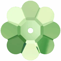 Serinity Sew On Crystals Daisy Spacer (3700) Peridot UNFOILED(Serinity 3700 Sew On Crystals Daisy Spacer Peridot Unfoiled)